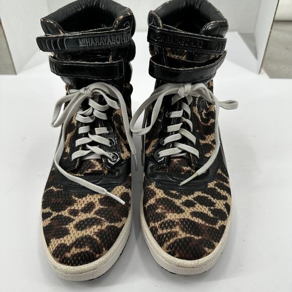 Puma Mihara Yasuhiro Womens Size 8.5 Leopard Wedge Sneakers Y2K‎ Streetwear - Picture 6 of 10